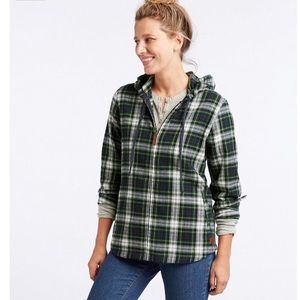 LL Bean woman’s zip up flannel